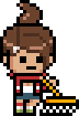 Pixel Asahina Aoi cleaning with mop